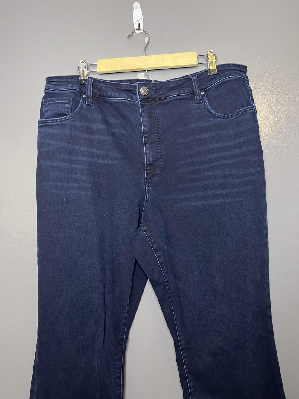 KUT From The Kloth Jeans Womens 16W Dark Wash Blue High Rise Fab Ab Flare Denim